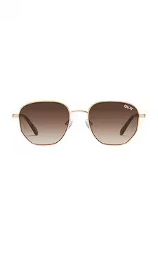Quay Big Time Sunglasses in Brushed Gold & Brown from Revolve.com | Revolve Clothing (Global)