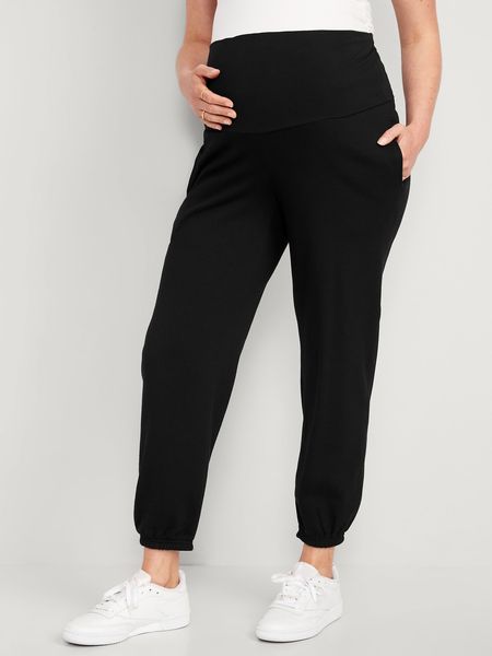 Maternity Rollover-Waist Jogger Sweatpants | Old Navy (US)