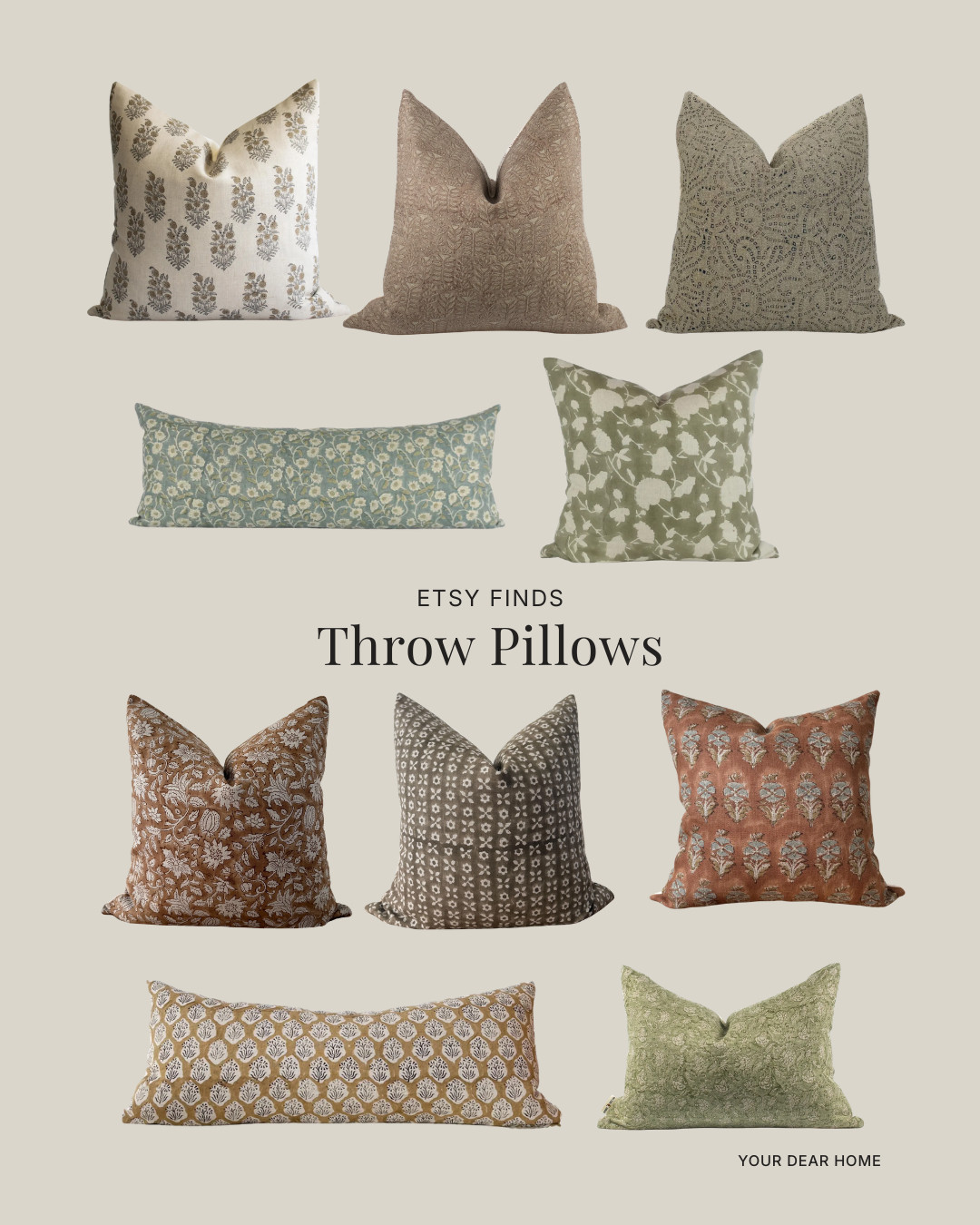 If your space feels one-note, this is usually what’s missing. Mixing in pattern and texture through pillows adds warmth and makes the room feel more lived in 

 #LTKHome