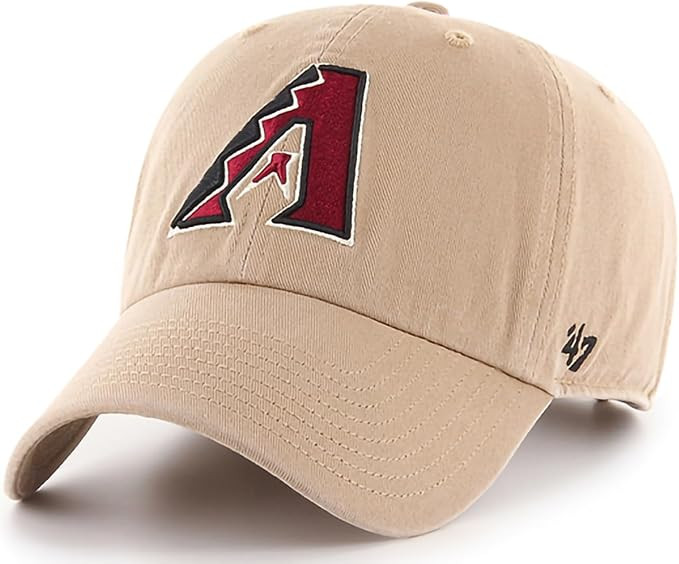 47 Brand MLB Khaki Primary Logo Clean Up Adjustable Strap Baseball Dad Hat Cap, Adult One Size Fi... | Amazon (US)