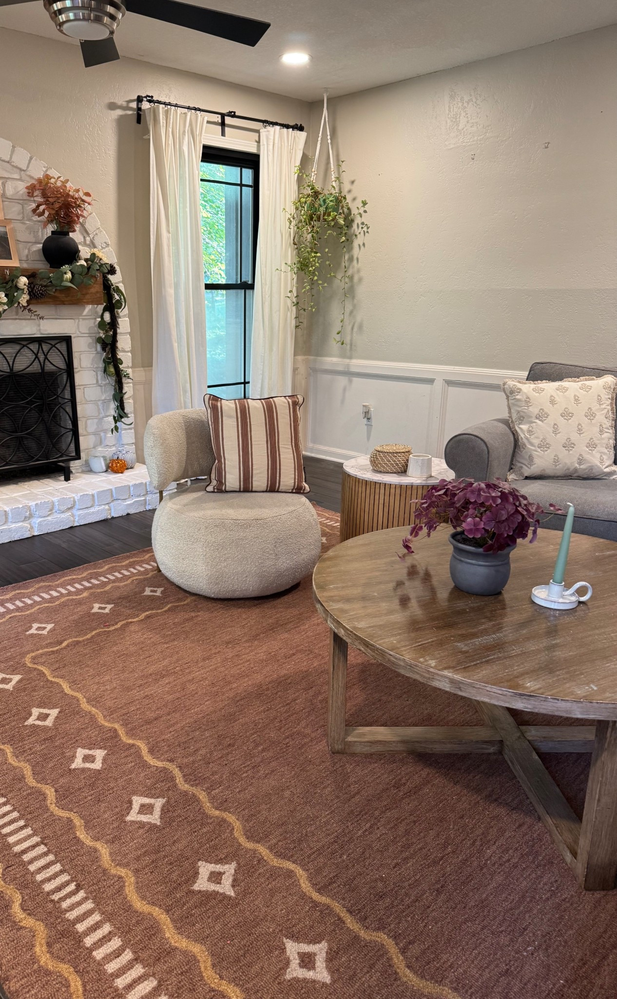 Loving my new rug and pillows. Perfect for fall!