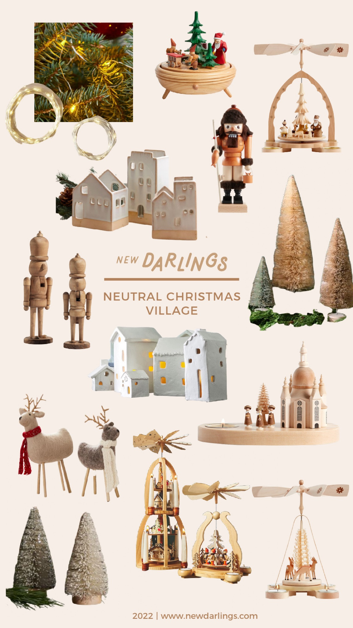 Neutral Christmas decor - Christmas village - nutcracker - twinkle lights 

#LTKhome #LTKHoliday #LTKSeasonal