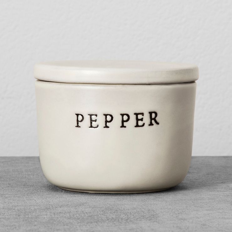 Stoneware Pepper Cellar Matte Cream - Hearth & Hand™ with Magnolia | Target