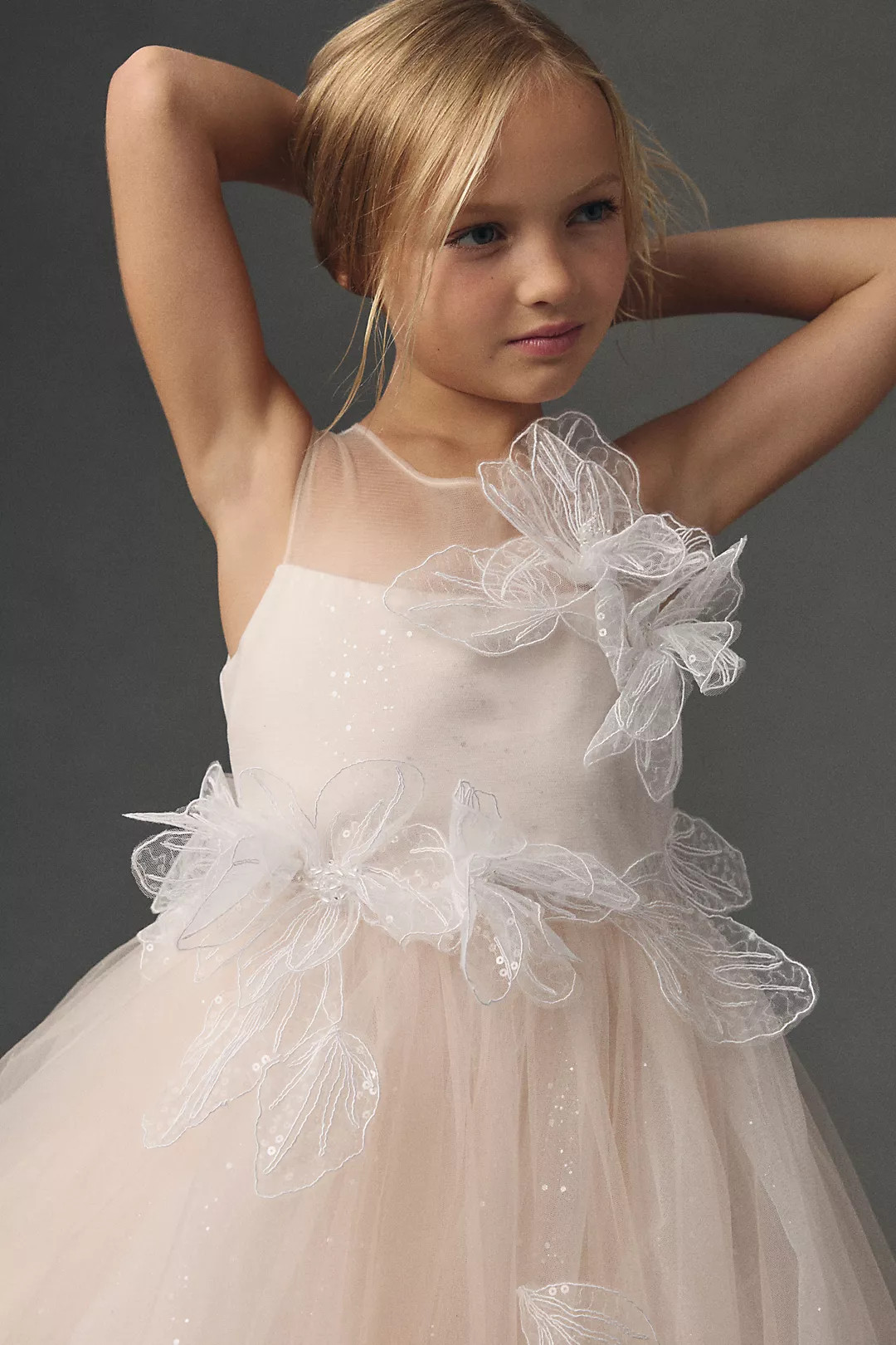 Princess Daliana 3D Floral Flower Girl Dress | Anthropologie (US)