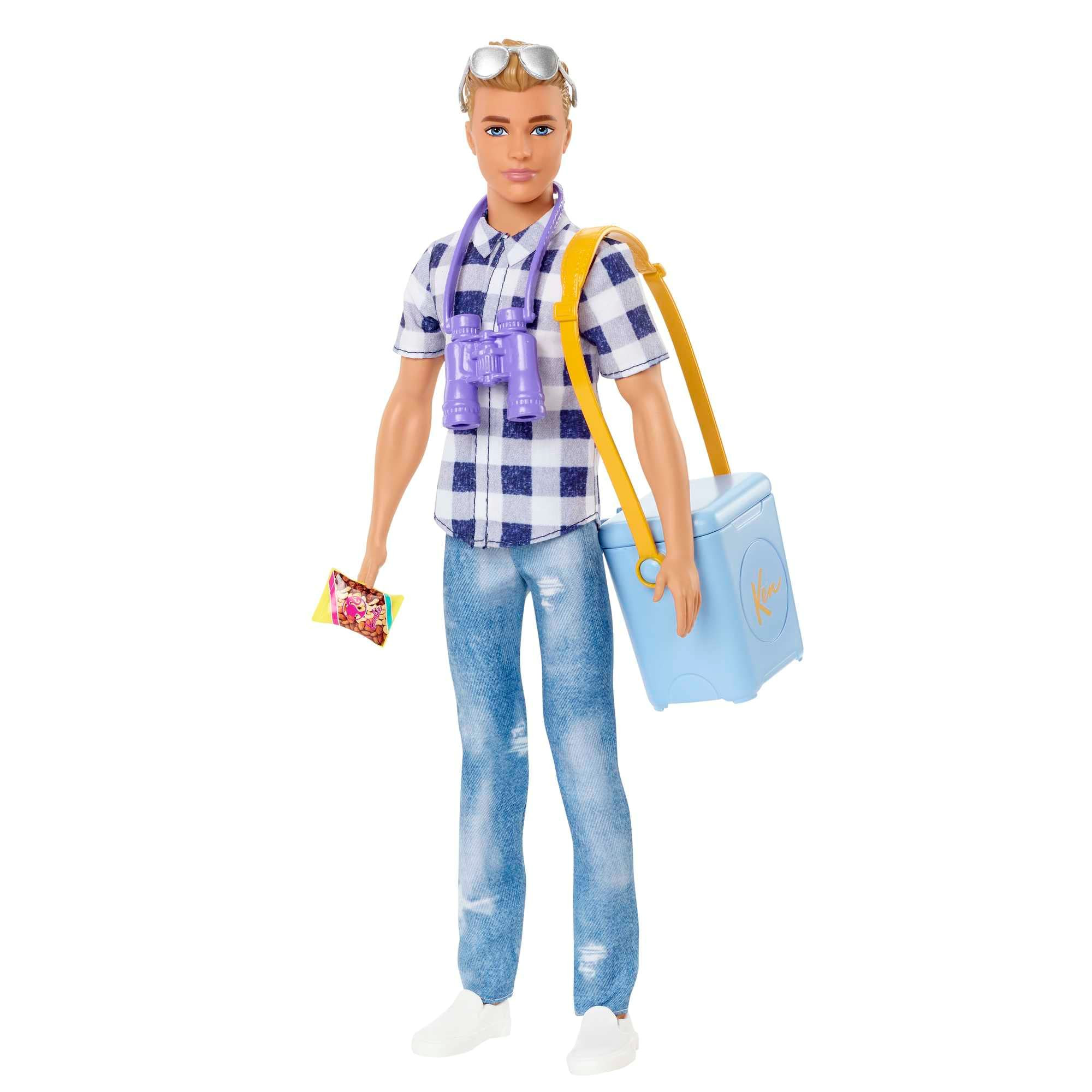 Barbie It Takes Two Camping Set with Blonde Ken Doll in Plaid Shirt & Accessories Including Coole... | Amazon (US)