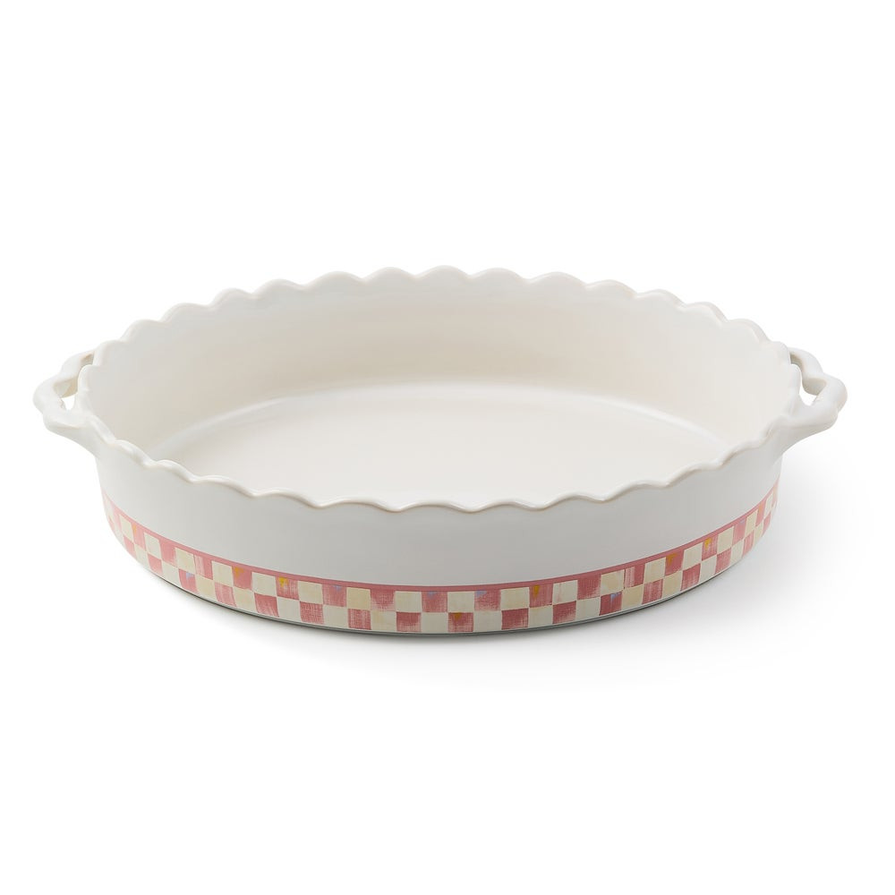Rosy Check Everyday Large Oval Baker | MacKenzie-Childs