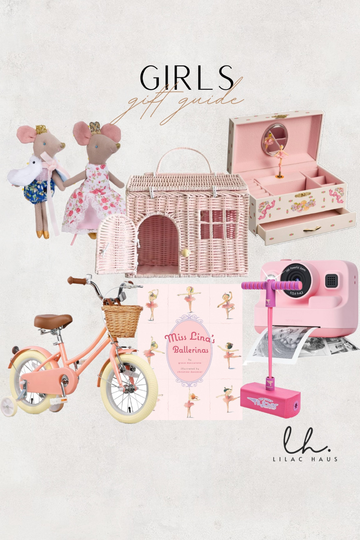 The sweetest gifts for little girls from Amazon. 

•mouse doll house
•jewelry box
•ballerina book
•bike or pogo stick 
•camera 


#LTKGiftGuide #LTKHoliday #LTKKids