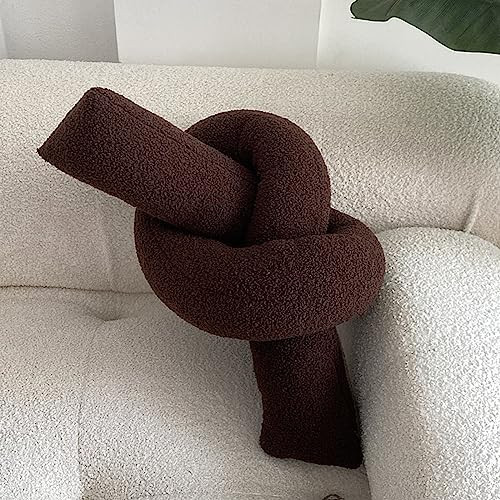 Yooname Chocolate Knot Pillow Long Shaped Soft Knot Plush Pillow Cushion Home Decoration Throw Pillows for Sofa Bedroom Car Office Gift | Amazon (US)