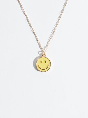 Enamel Smiley Face Necklace | Altar'd State | Altar'd State