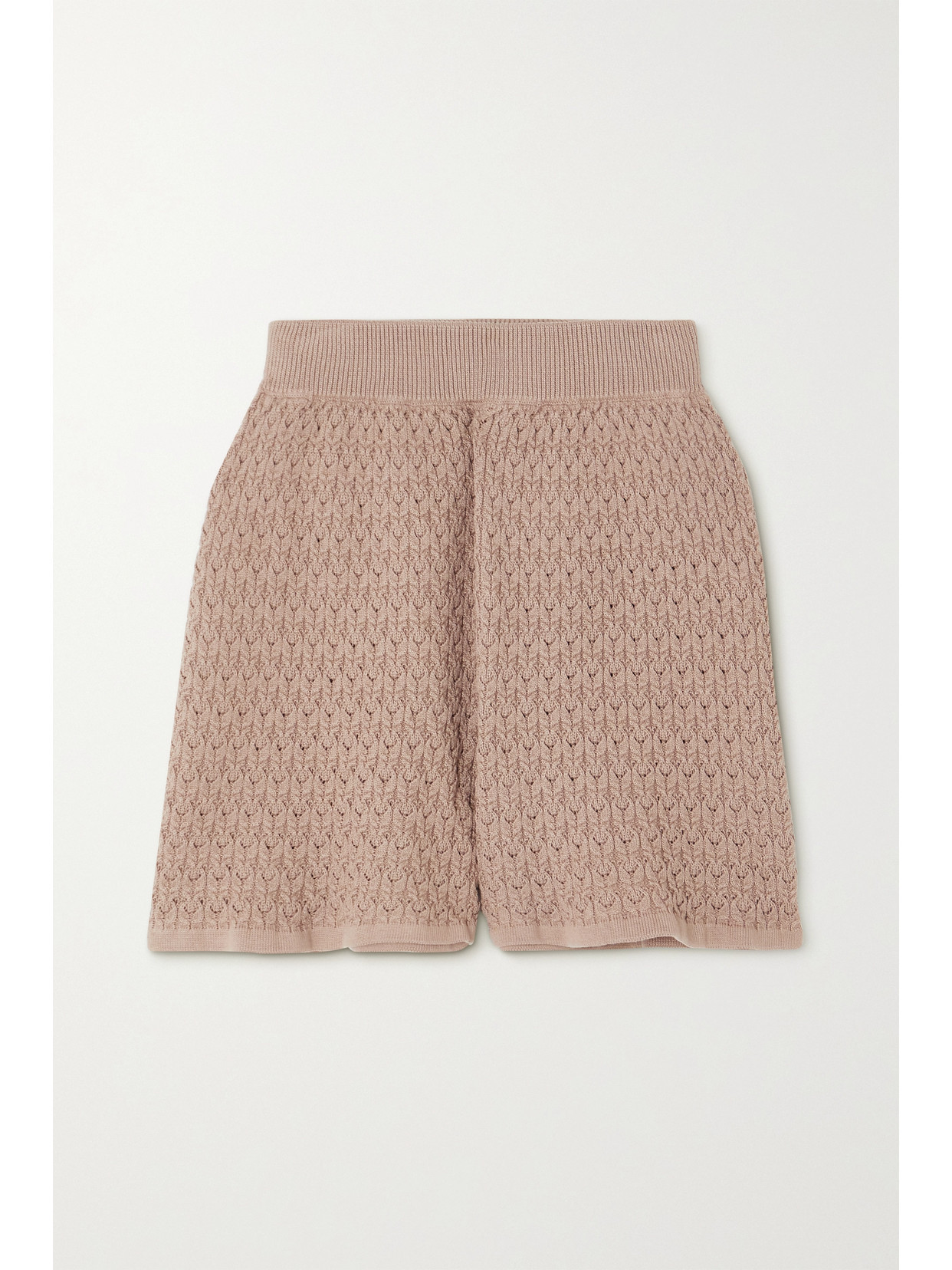 MR MITTENS - Pointelle-knit Cotton Shorts - Brown | NET-A-PORTER (US)