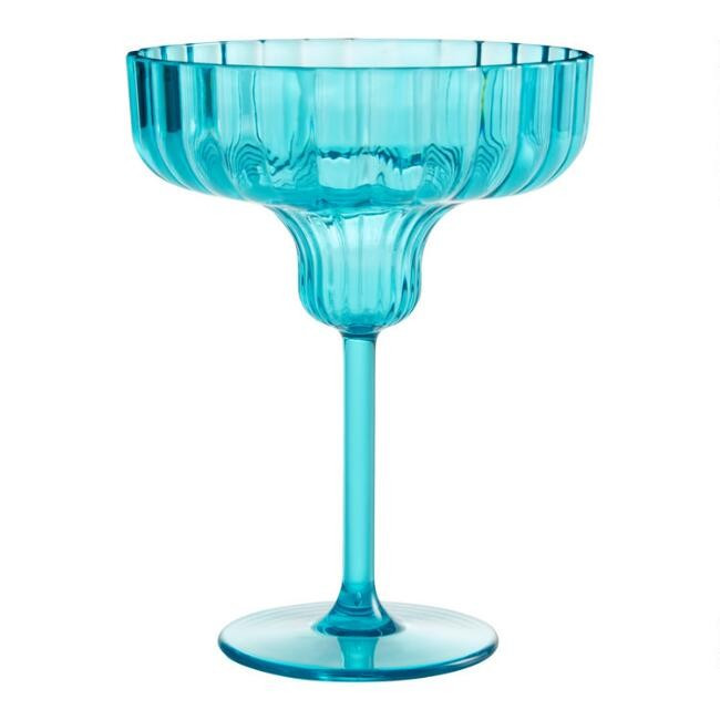 Turquoise Acrylic Cascade Margarita Glass | World Market