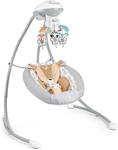 Fisher-Price Fawn Meadows Swing, Dual Motion Baby Swing with Music, Sounds, and Motorized Mobile | Amazon (CA)