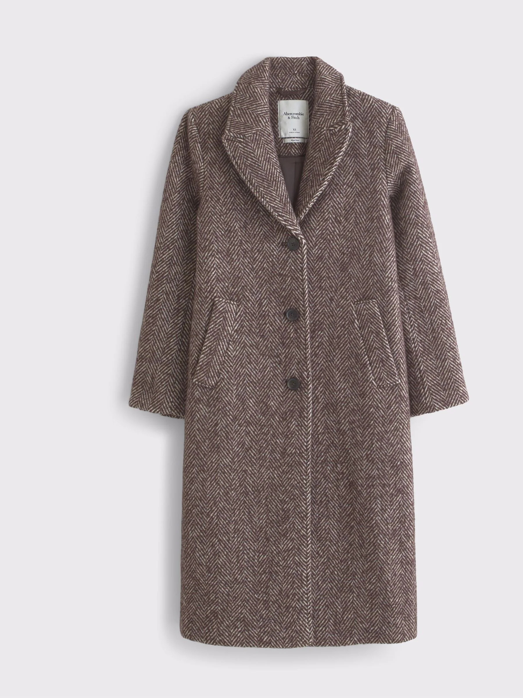 Abercrombie & Fitch Abercrombie & Fitch Grey Herringbone Tailored Top Coat | Next EU