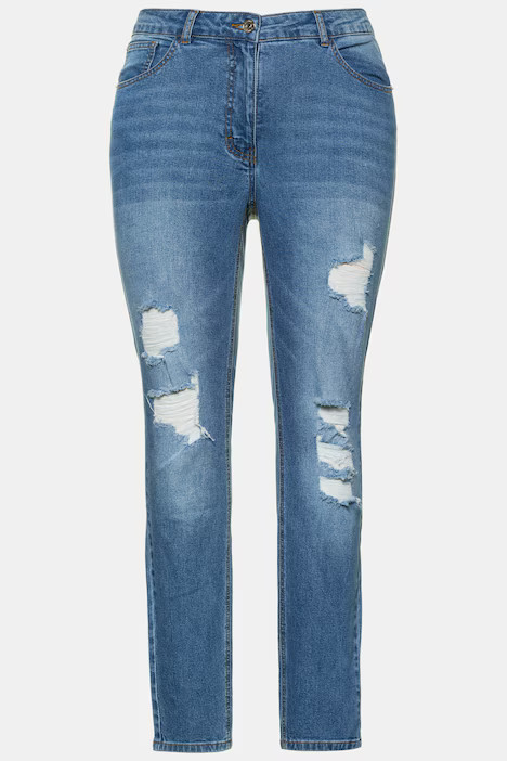 Destroy Effects Stretch Skinny Jeans | Jeans | Pants | Ulla Popken - US & CA