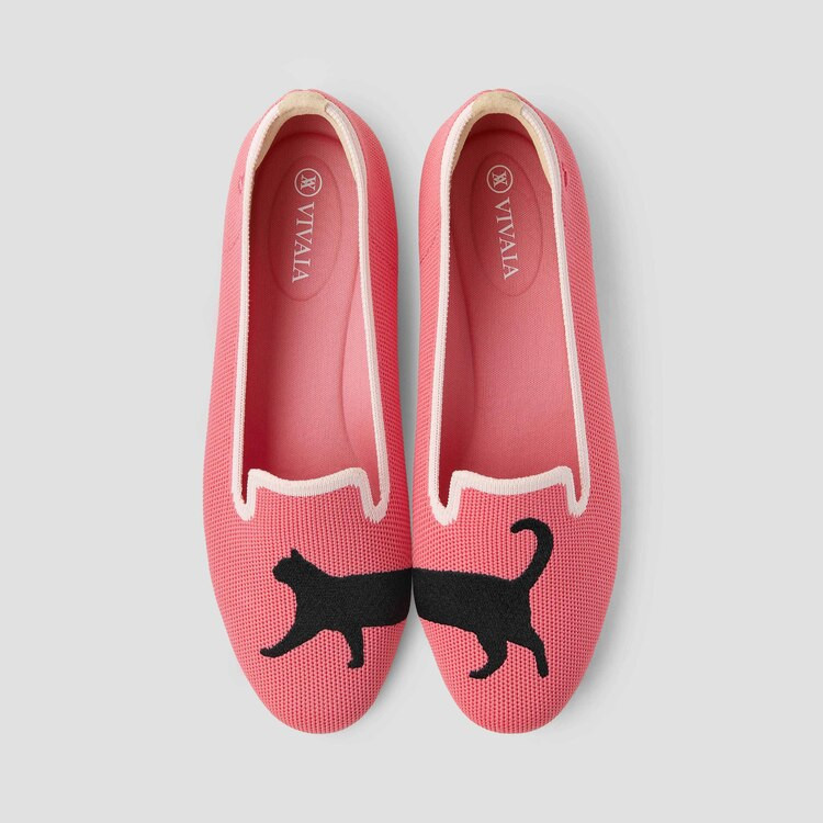 Round-Toe Embroidered Loafers | VIVAIA