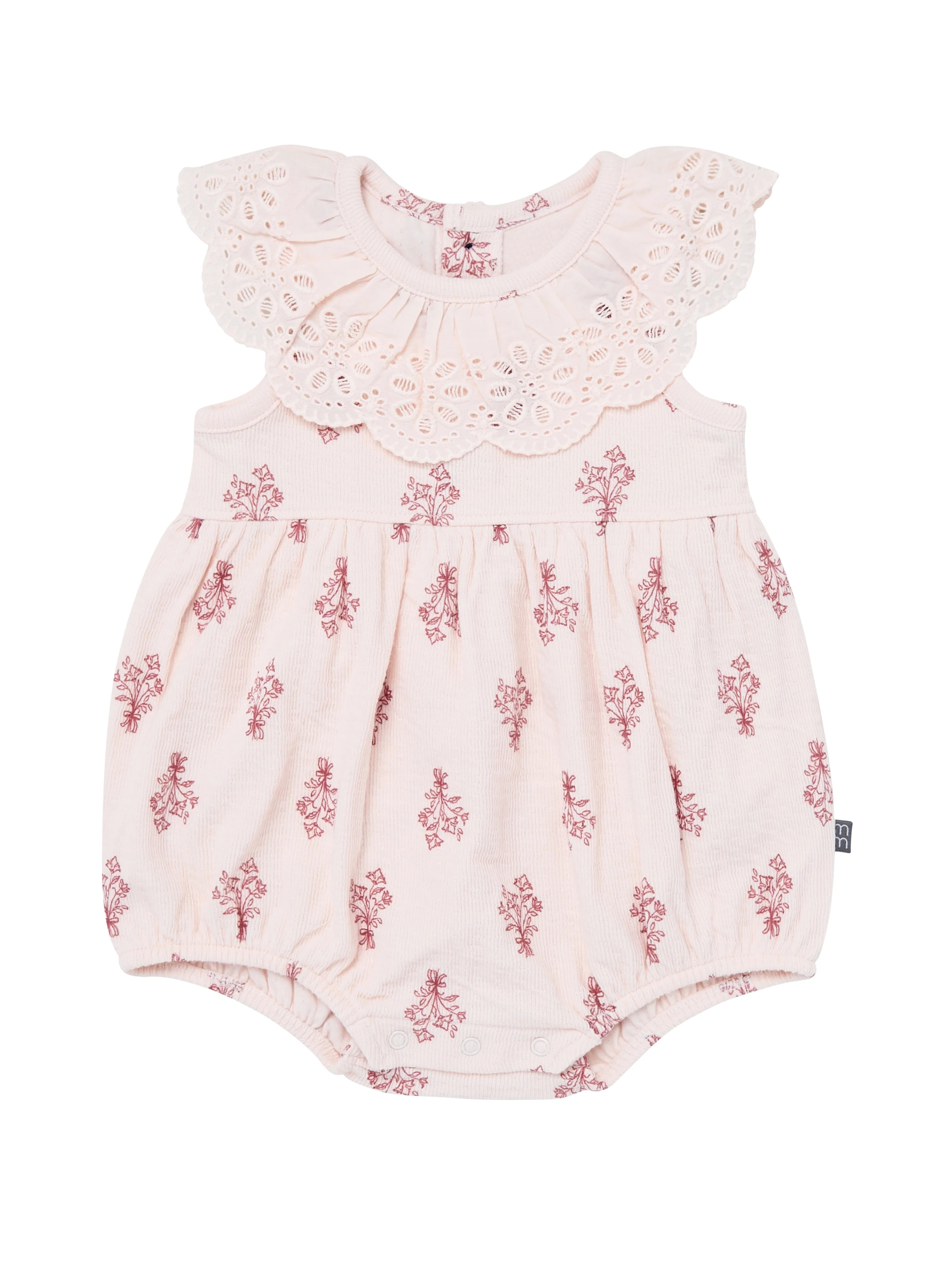 Modern Moments by Gerber Baby Girl Cotton Ruffle Novelty Lace Bubble Romper, Sizes 0/3 Months - 2... | Walmart (US)