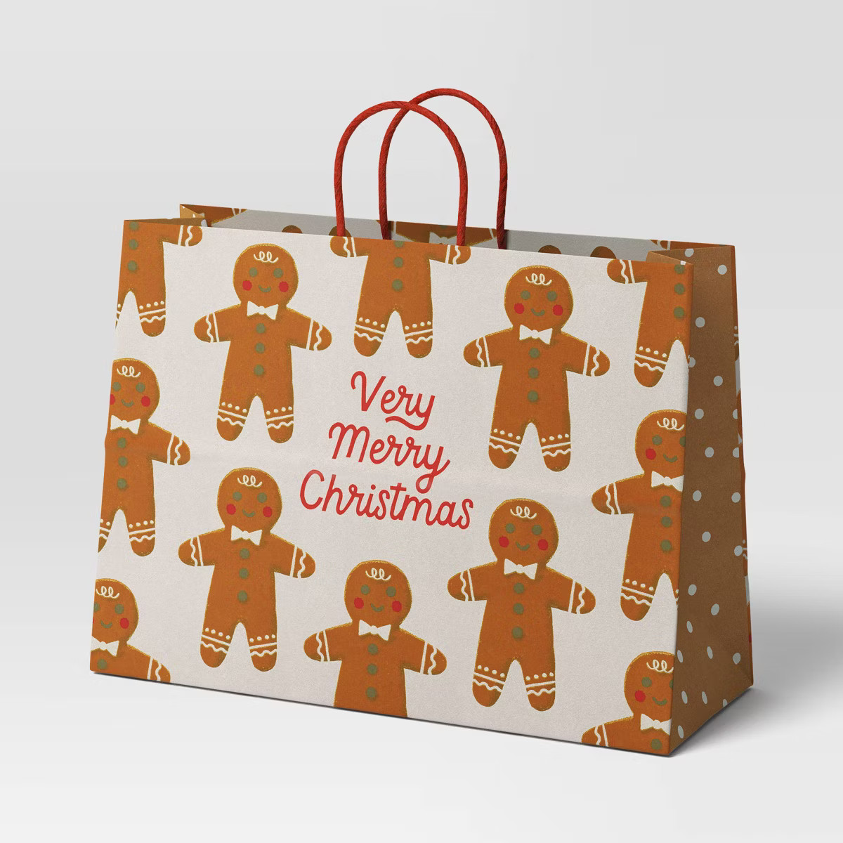 Very Merry Christmas Gingerbread XL Vogue Gift Bag - Wondershop™ | Target