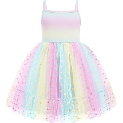 Arshiner Toddler Girls Tulle Dress Rainbow Tutu Birthday Princess Dresses Formal Photoshoot Outfit Summer Clothes-JB47-3-4-t | Target