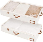 Click for more info about StorageWorks Underbed Storage Box, Under Bed Clothes Organizer With Sturdy Structure and Ultra Th...