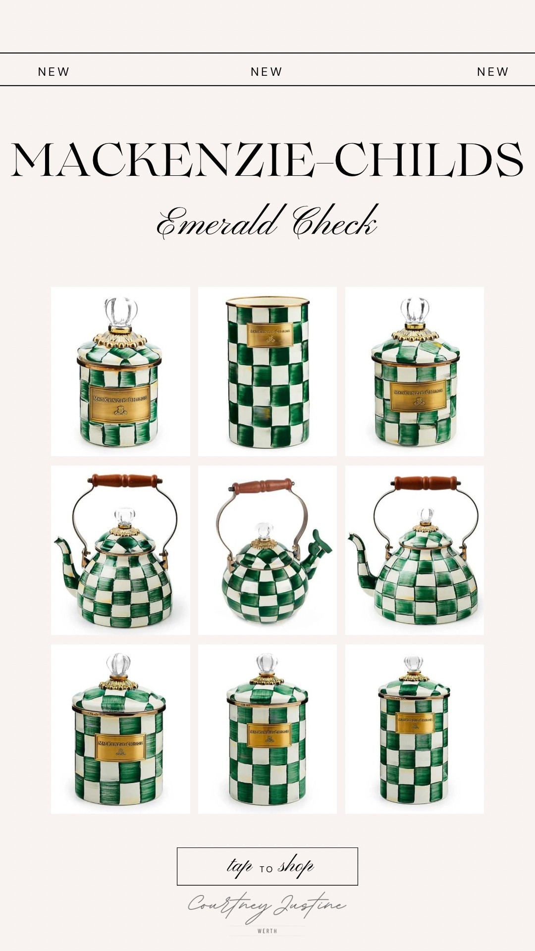 New // Mackenzie Childs // Emerald Check Collection // Tea Kettle // Kitchenware // Decor

#LTKHome #LTKGiftGuide #LTKStyleTip