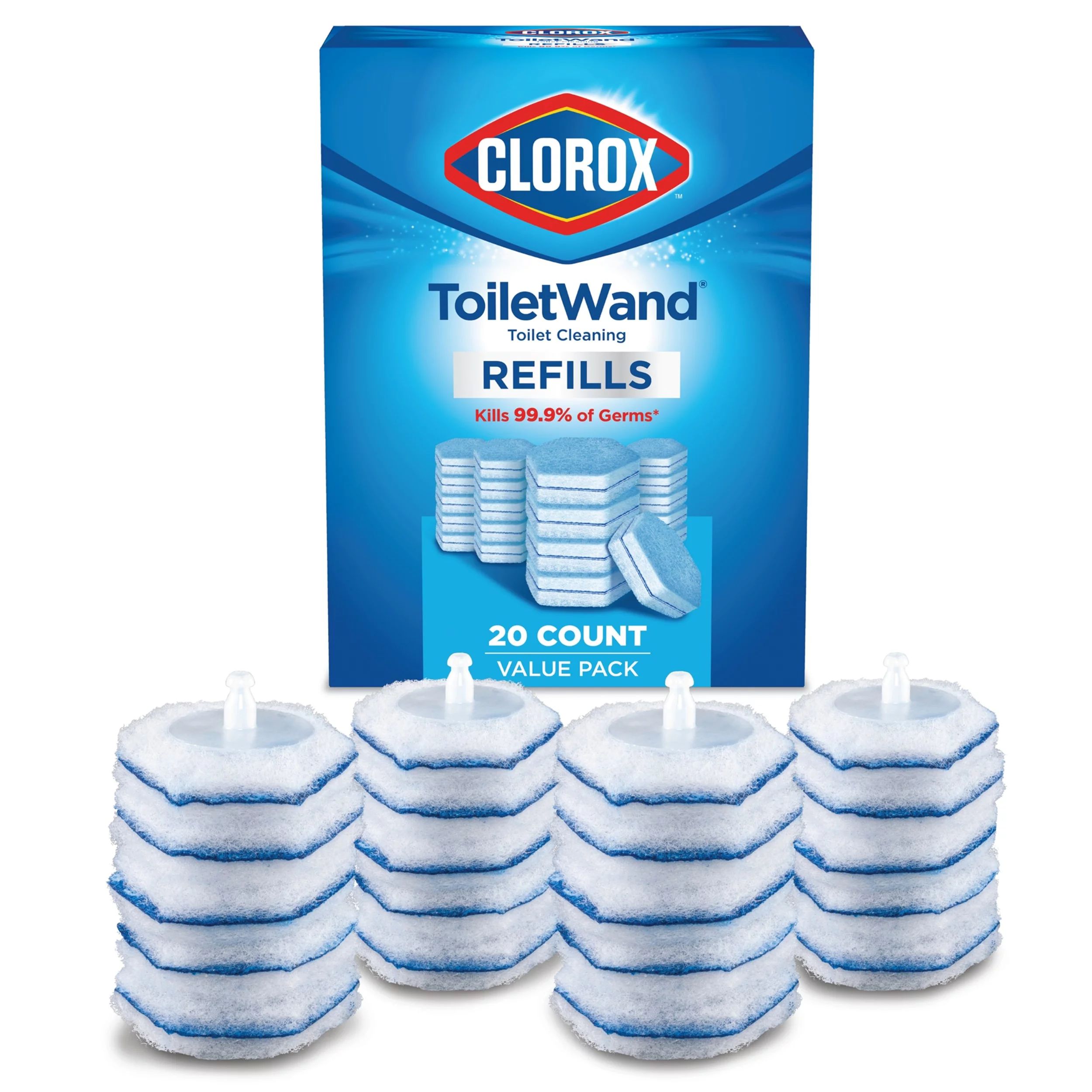 Clorox ToiletWand Disinfecting Refills, Disposable Wand Heads - 20 Count | Walmart (US)