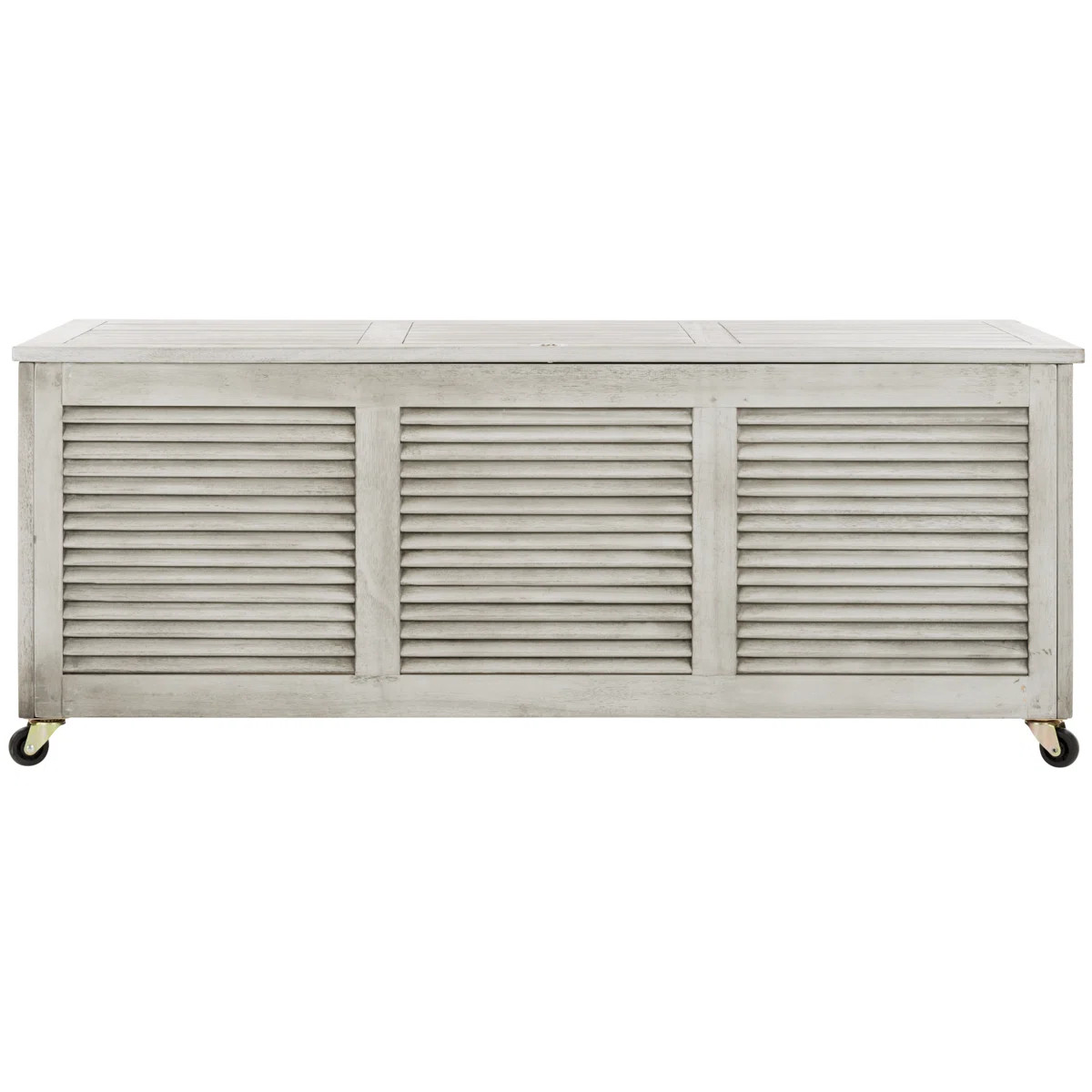 50 Gallon Eucalyptus Solid Wood Deck Box with Wheels | Wayfair North America