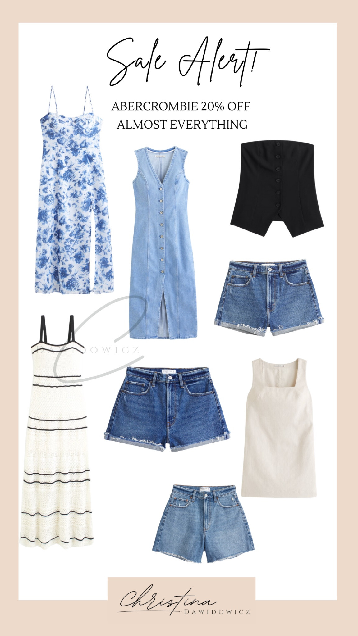 20% off almost everything at Abercrombie! 

Denim shorts 
Curve love shorts
Linen dress 
Summer outfits 

#LTKSeasonal #LTKFindsUnder100 #LTKSummerSales
