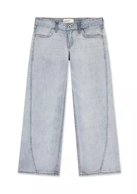 abercrombie kids Kids low rise seamed baggy jeans, 5-6 | Belk