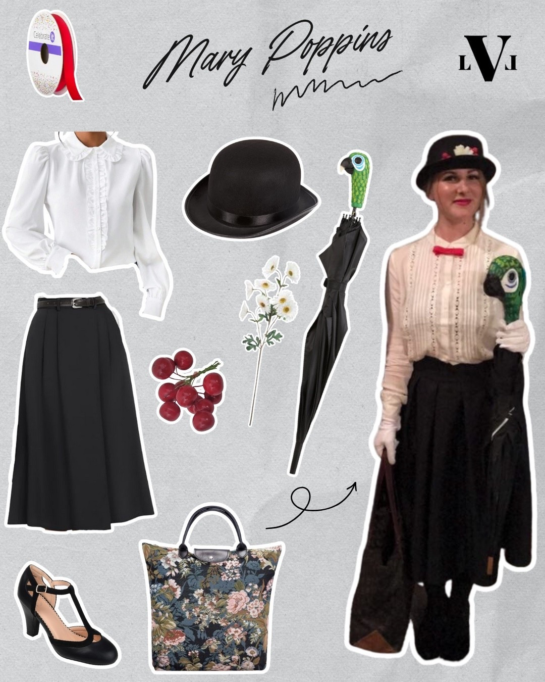 ✨ Practically Perfect in Every Way ✨
Mary Poppins made it to Day 10 of my 15 Days of Costumes! This look is half DIY, half easy-to-recreate — I handmade the hat, bow, and parrot umbrella.
Shop the essentials I used to bring it to life below! ☂️

#LTKMidsize #LTKHalloween #LTKSeasonal