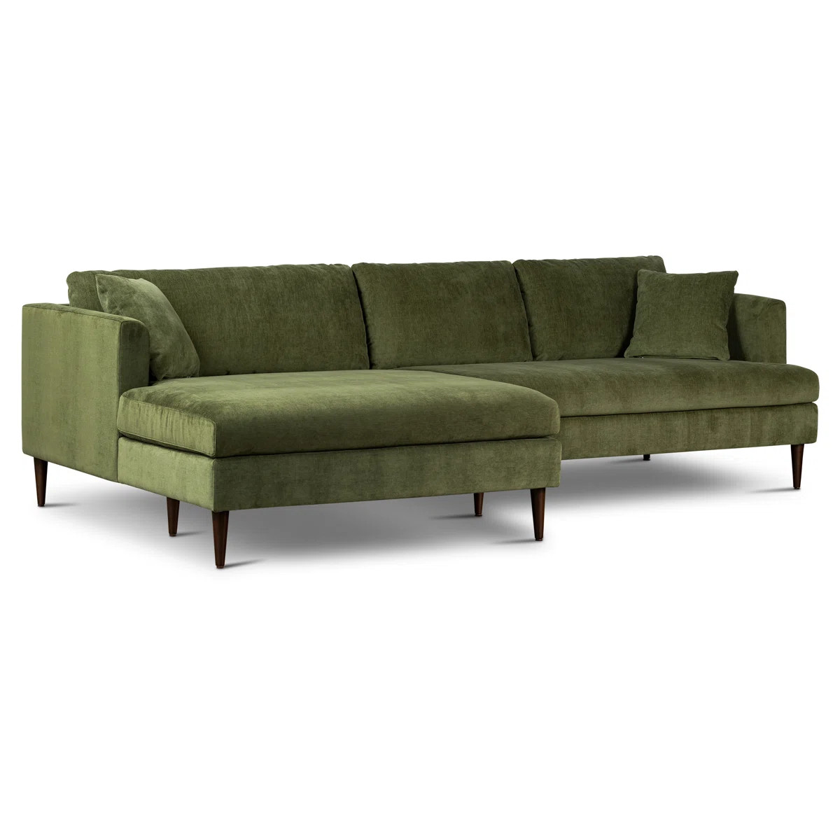 Tilica Velvet Sofa Sectional with Extra-Wide Chaise | Wayfair North America
