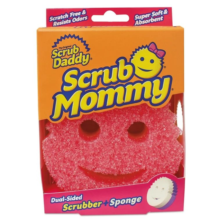 Scrub Daddy Scrub Mommy Dual-Sided Non-Scratch Sponge, Pink, 1 ct ,Dishes and Home, Soft in Warm ... | Walmart (US)
