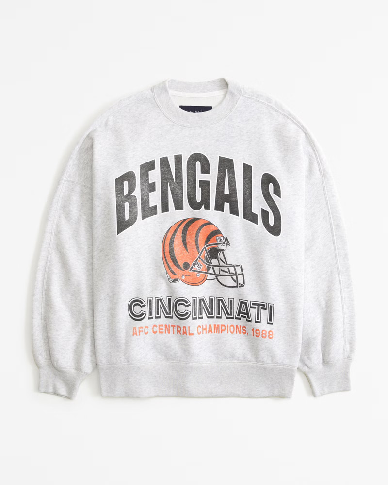Cincinnati Bengals Graphic Oversized Sunday Crew | Abercrombie & Fitch (US)