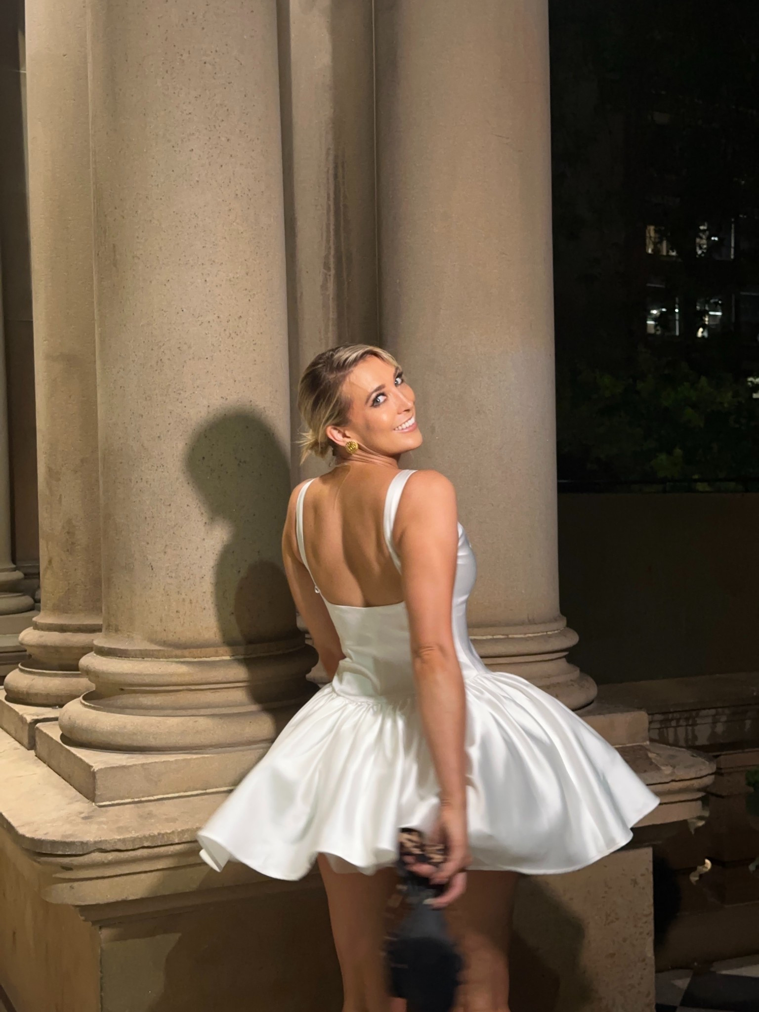 Wearing a white bridal mini dress from meshki in size 10/m so good for brides as a reception dress and has a detachable now 

#LTKdresses #LTKaustralia #LTKwedding