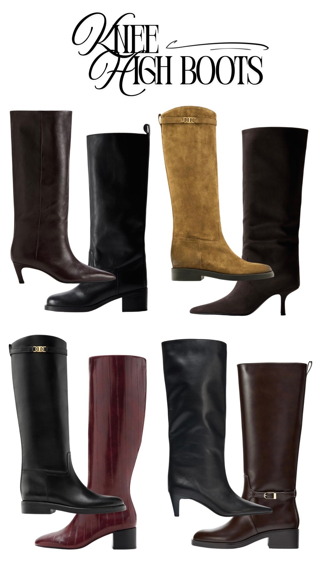 Knee high boots 👢 
Kitten & flat heeled leather boot options for autumn/winter. 

#LTKwinter #LTKshoes #LTKautumn