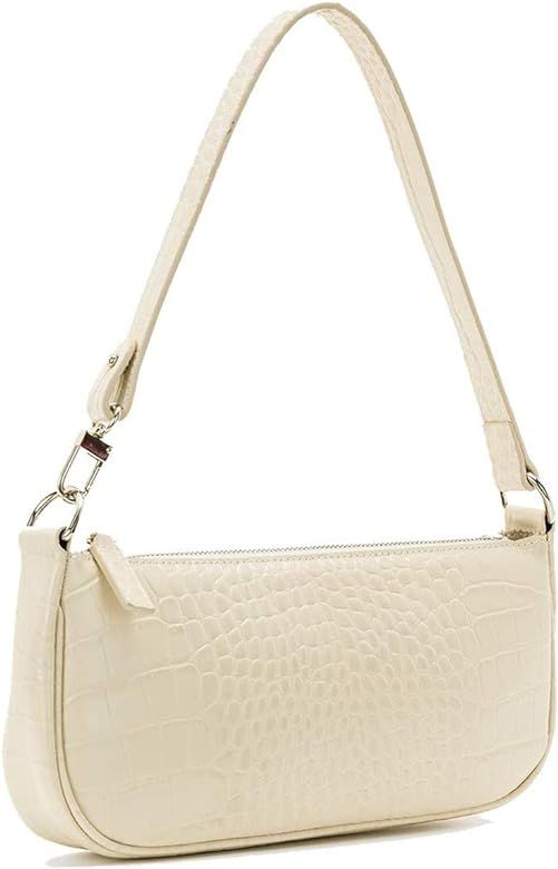 Retro Classic Crocodile Pattern Clutch Shoulder Baguette Bag with Magnetic Closure for Women | Amazon (US)