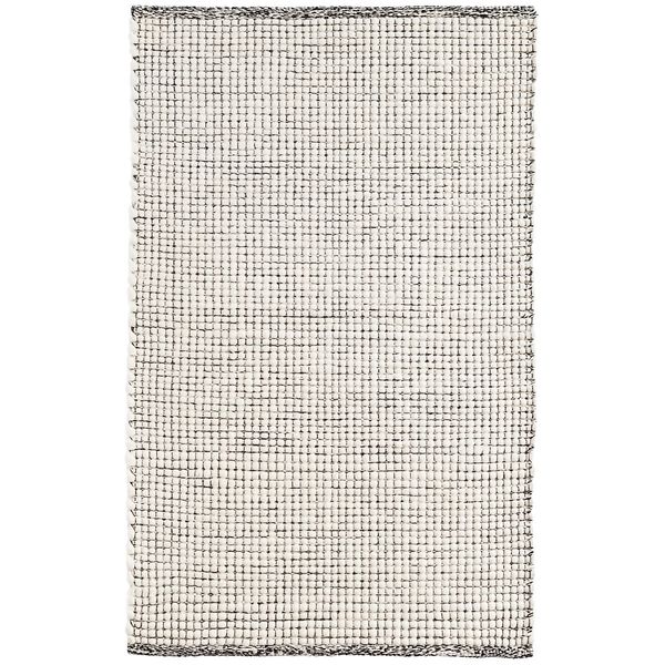 Network Black Handwoven Wool Rug | Annie Selke