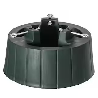Green Plastic Christmas Tree Stand with Screw Fastener | The Home Depot