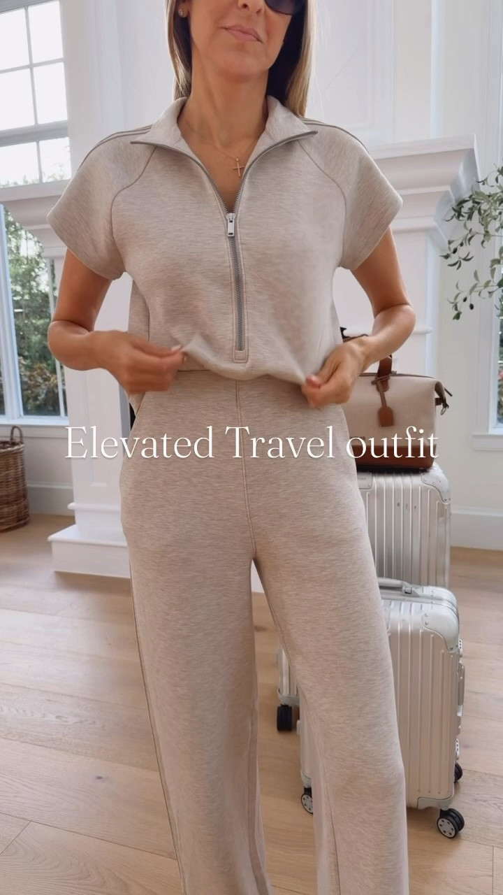 Elevated travel outfit. This jumpsuit is perfection!! Love the details and how soft it is! The cut out on the back makes it perfect to use the bathroom. I am 5’9” wearing the long version. I think for my hight would be better the regular length pants. It’s a bit too long .