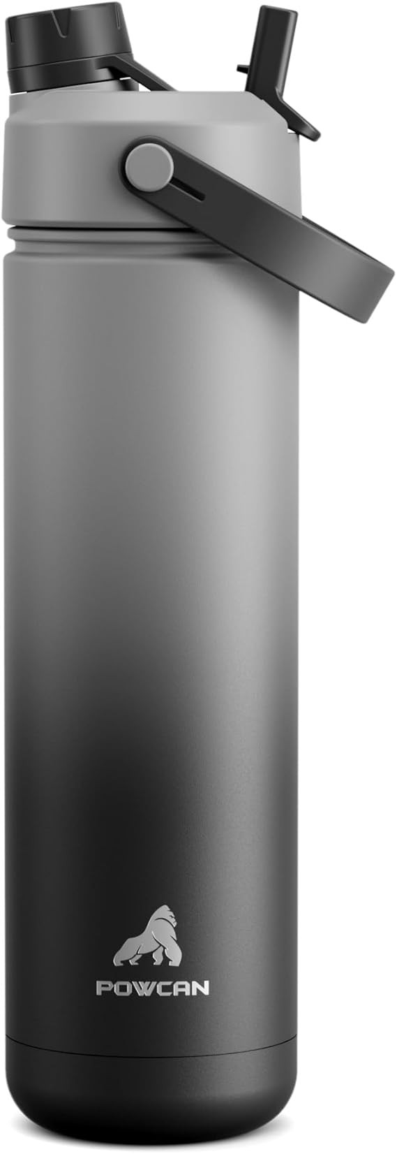 POWCAN 26 oz Insulated Water Bottle with 2-in-1 Straw and Spout Lid, Keep Cold 24H, Leak-Proof, F... | Amazon (US)