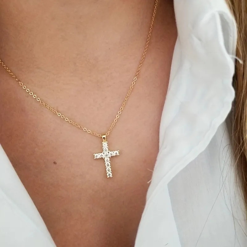 14K Gold Plated Jesus Cross Pendant Necklace - A Perfect Gift for Any Occasion! | Temu Affiliate Program