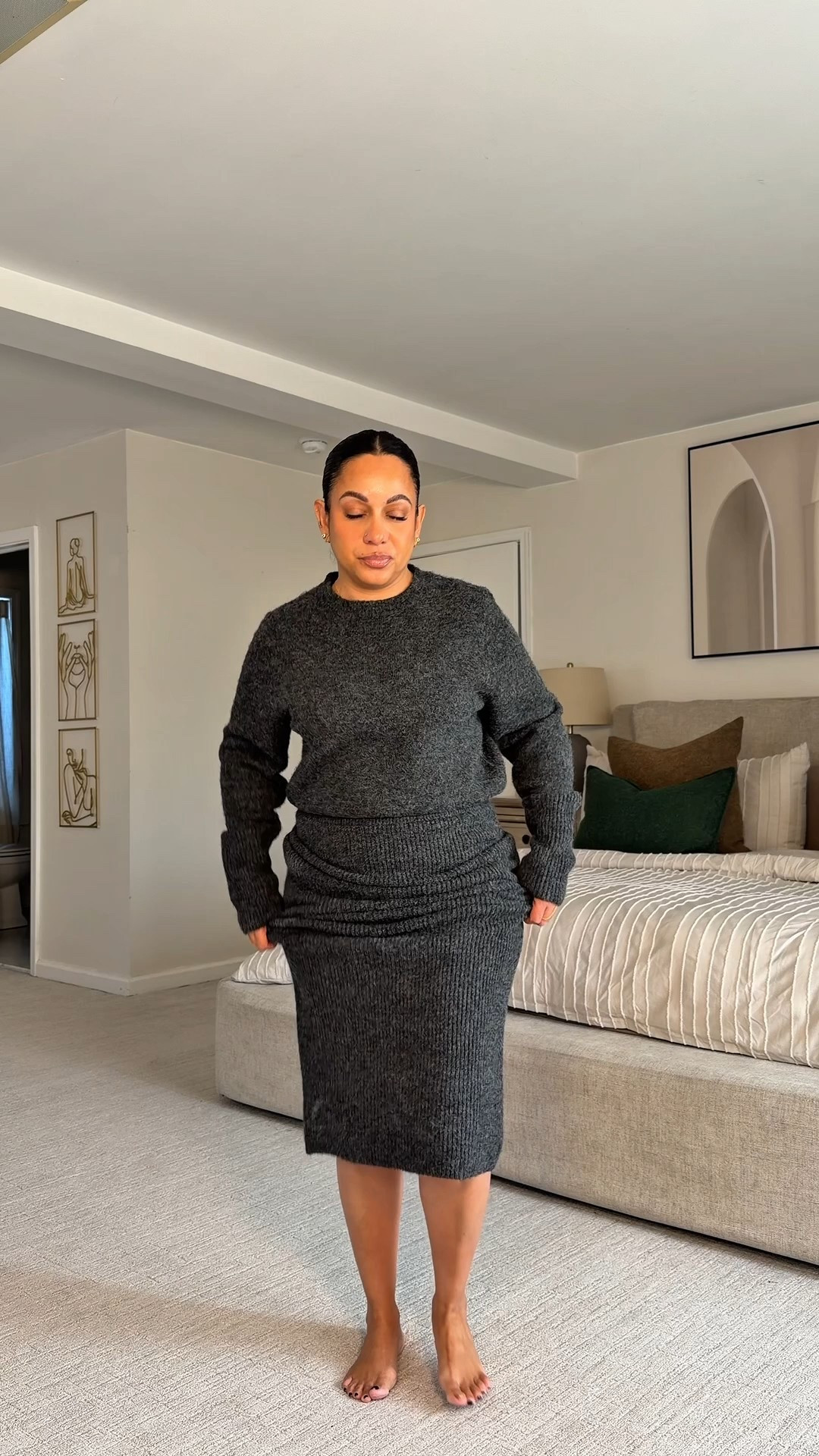 Dress Medium 
Coat Medium 

#LTKmorningroutine #LTKootd #LTKgrwm