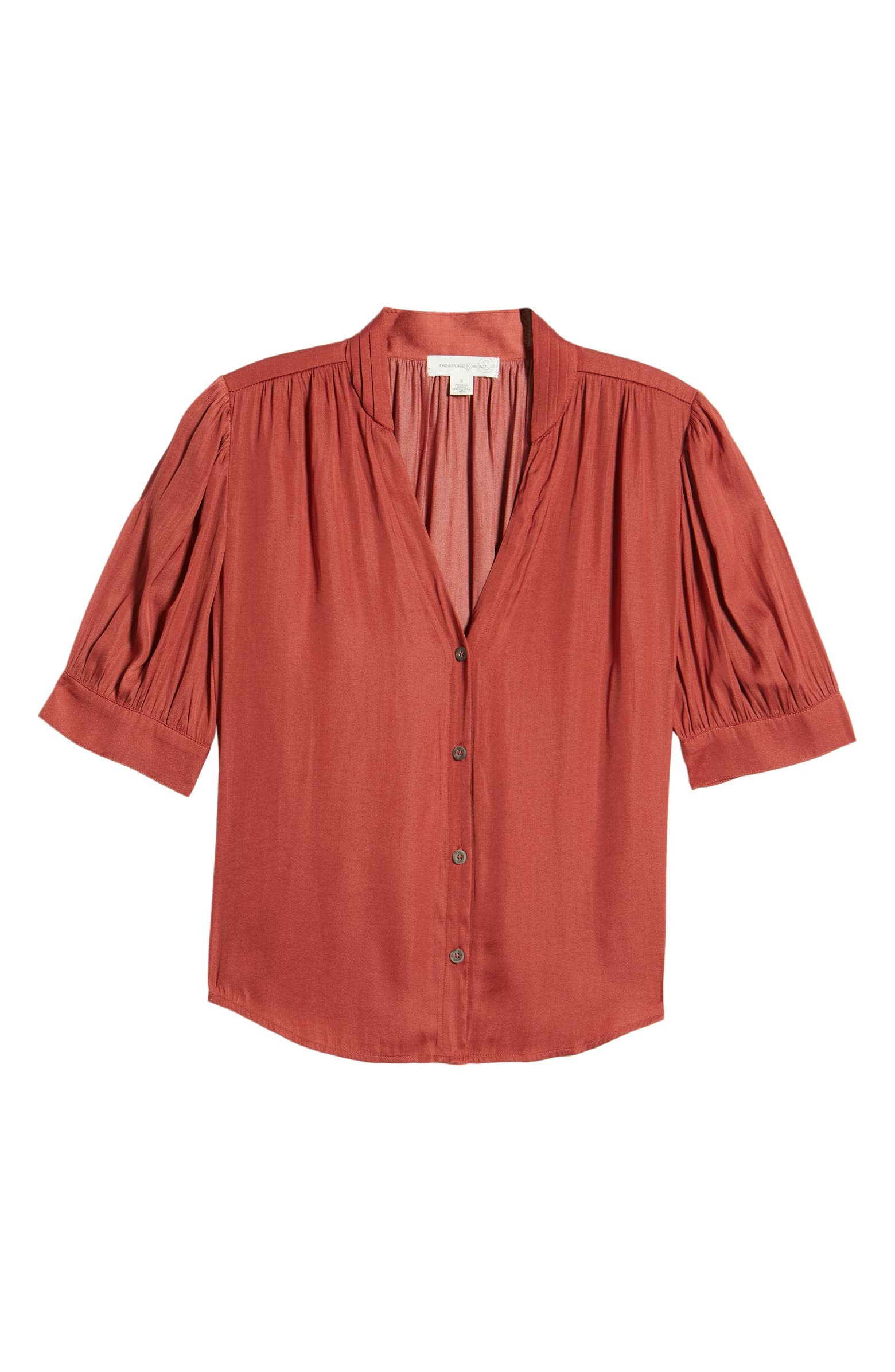 V-Neck Button-Up Blouse | Nordstrom