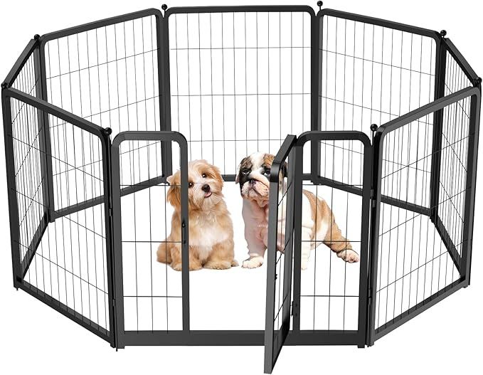 Dog Playpen Puppy Playpen Indoor for Yard, Camping, 24" Height Heavy Duty Dog Pen for Puppies/Sma... | Amazon (US)