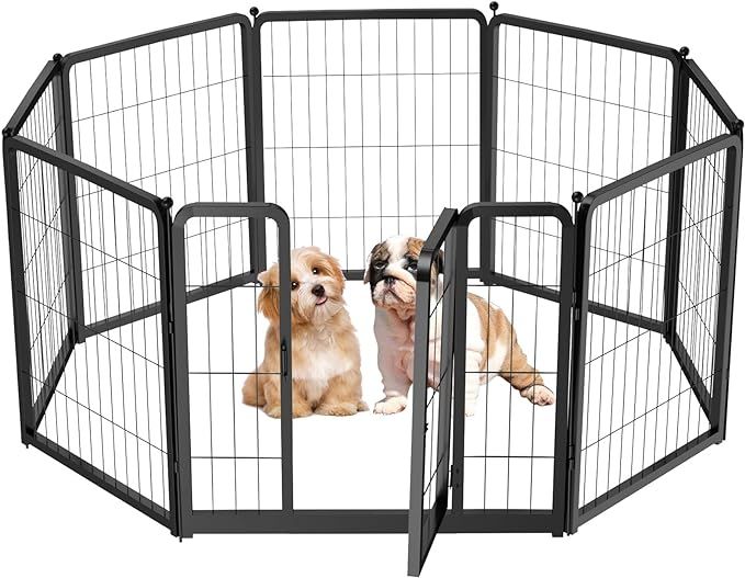 Dog Playpen Puppy Playpen Indoor for Yard, Camping, 24" Height Heavy Duty Dog Pen for Puppies/Sma... | Amazon (US)