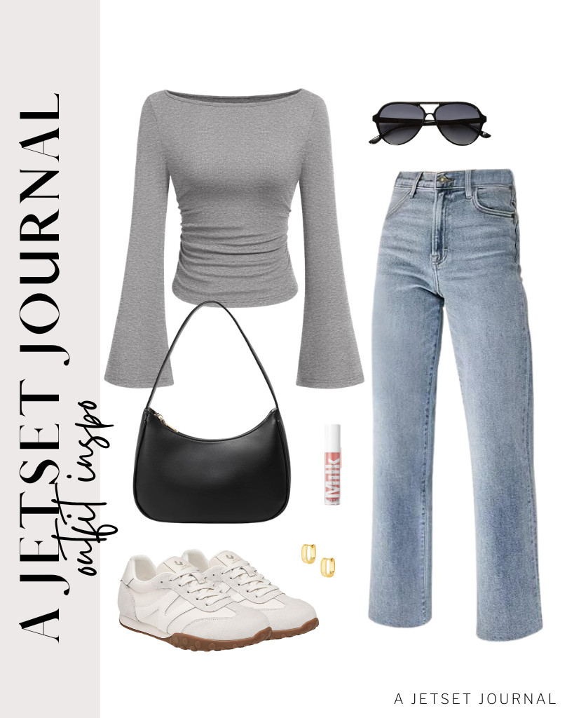 Our next stylish outfit features PRETTYGARDEN’s boatneck top, straight-leg jeans, and sneakers. You can finish this look with a classy shoulder bag and sunglasses. 

 #LTKSeasonal #LTKSaleAlert #LTKTravel