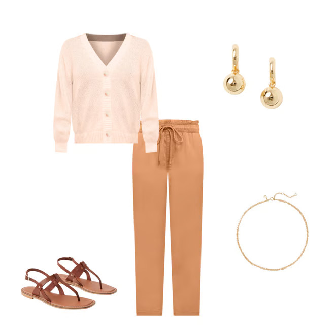 Marled 3/4 Sleeve Cardigan | LOFT