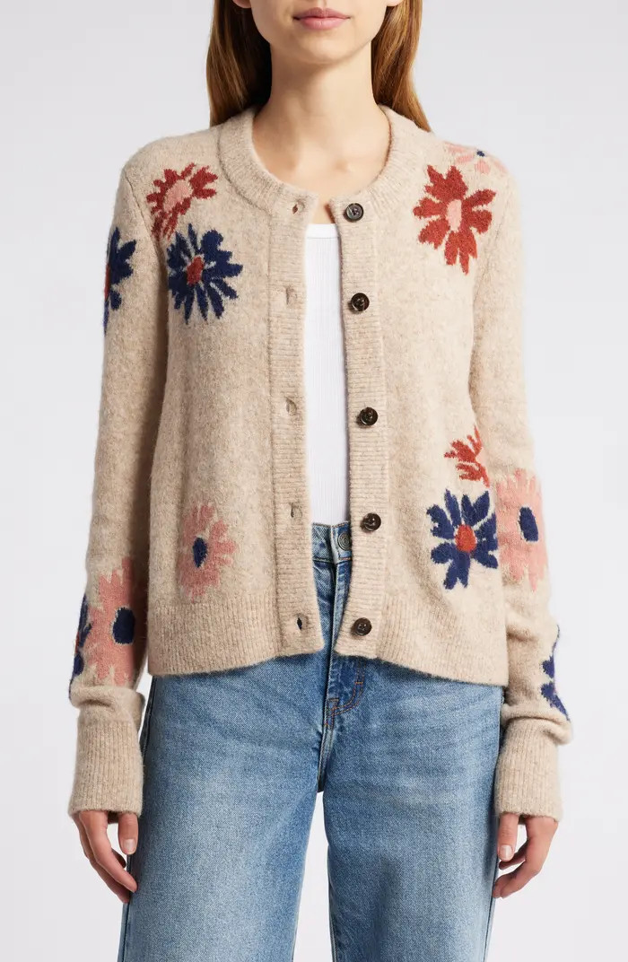 Millie Floral Intarsia Cardigan | Nordstrom