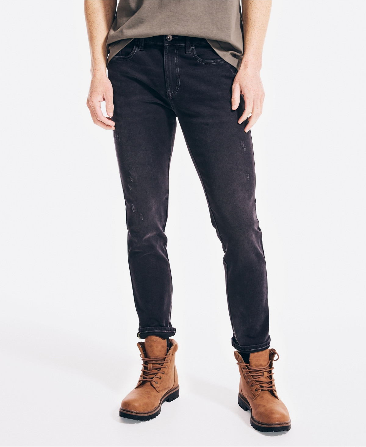 Nautica Men's Jeans Co. Distressed Straight Fit Denim | Macys (US)