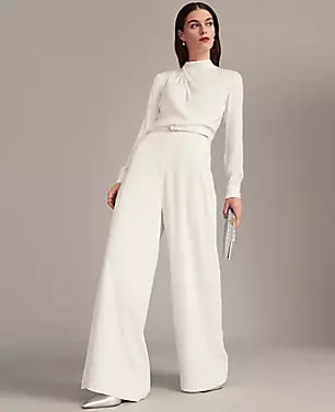 The Dramatic Wide-Leg Crepe Pant | Ann Taylor