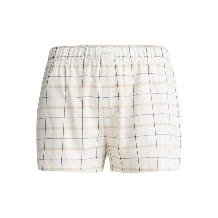 Joyspun Women's Woven Pajama Boxer Shorts, 3'' Inseam, Sizes XS-3X | Walmart (US)